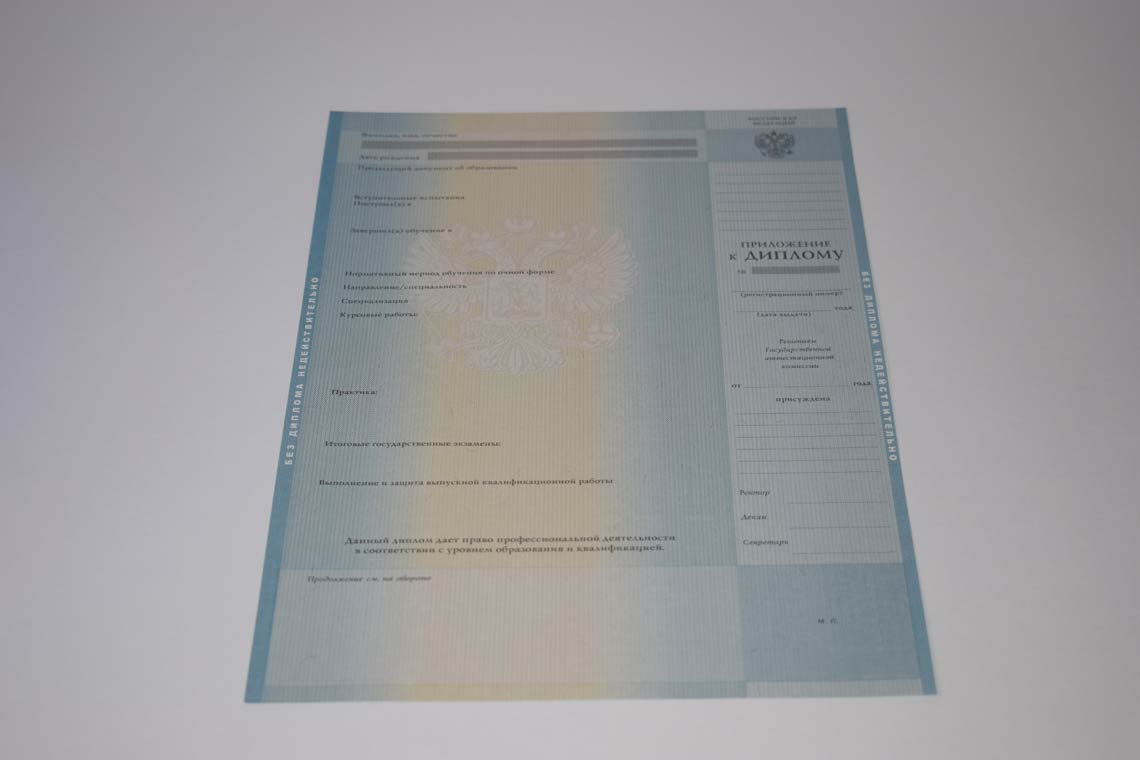 Приложение диплома Бакалавра в Пензе 2011-2013
