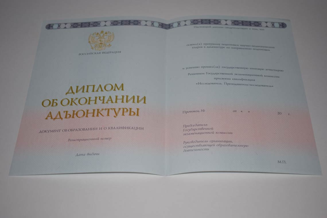 Диплом Адъюнктуры 2014-2025 в Пензе